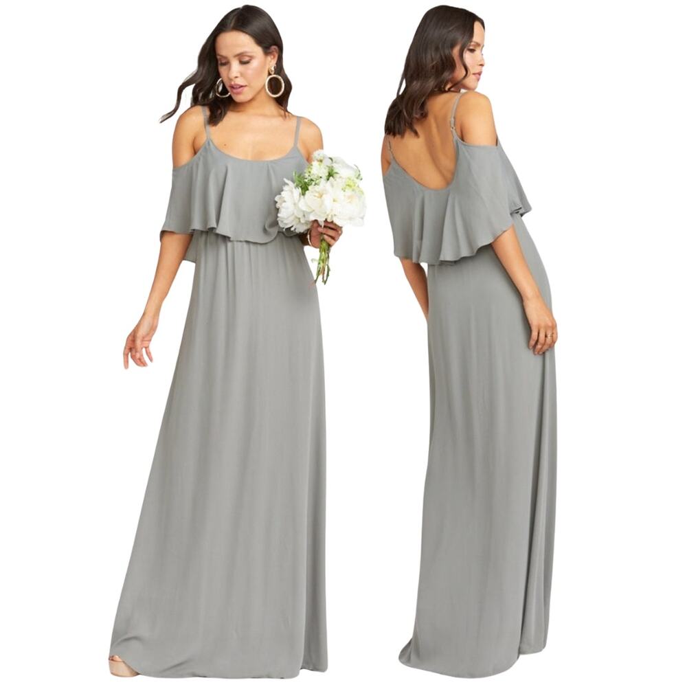 Show Me Your Mumu Caitlin Ruffle Maxi Dress Party Formal Cocktail Bridesmaid S
